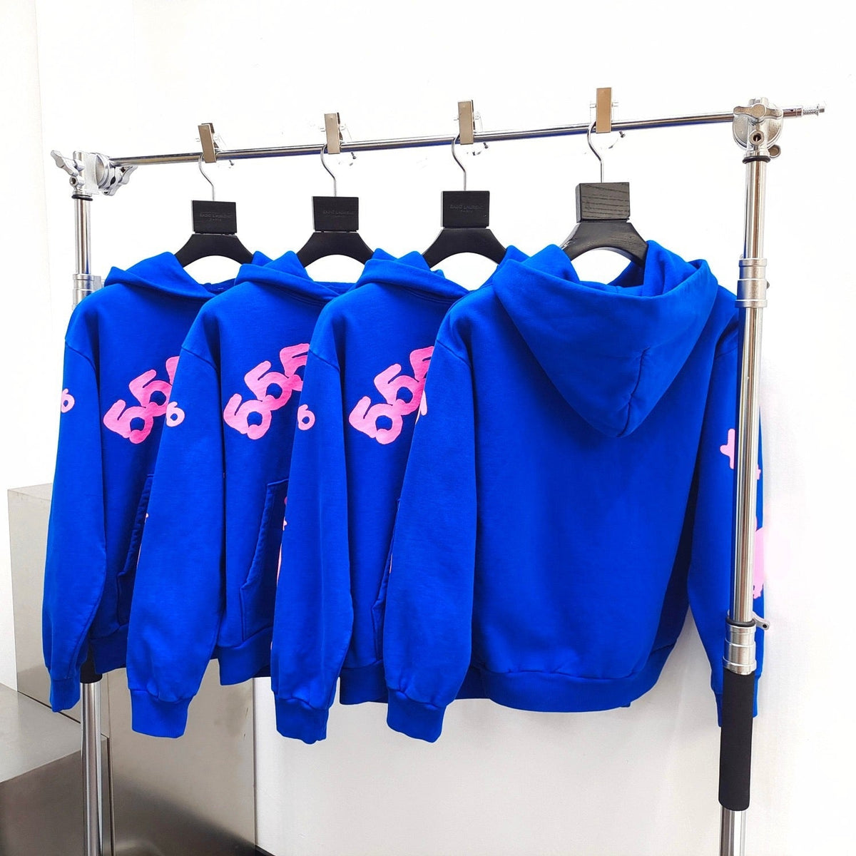 Blue Cotton Star Print Pullover - Men's