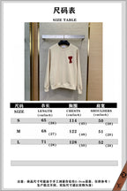 Cream Cotton Heart Logo Crewneck - Men's