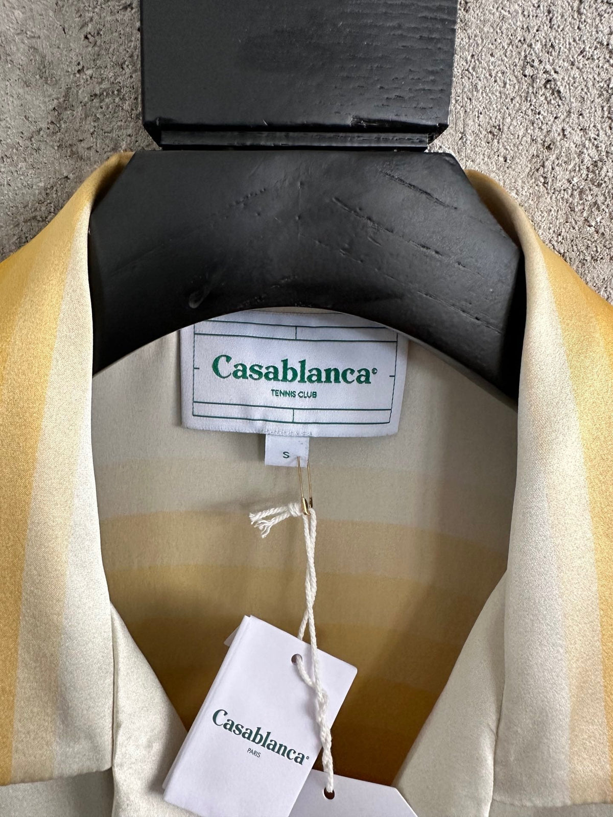 Cream Silk Contrast Collar Short-Sleeve - Men's