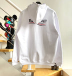 White Cotton Script Logo Pullover - Men's