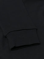 Black Cotton Logo Pullover - Men's