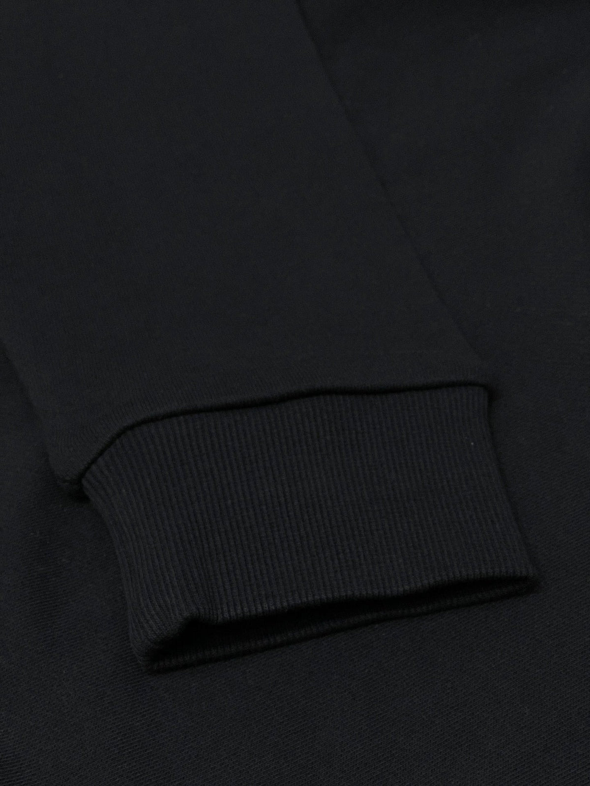 Black Cotton Logo Pullover - Men's