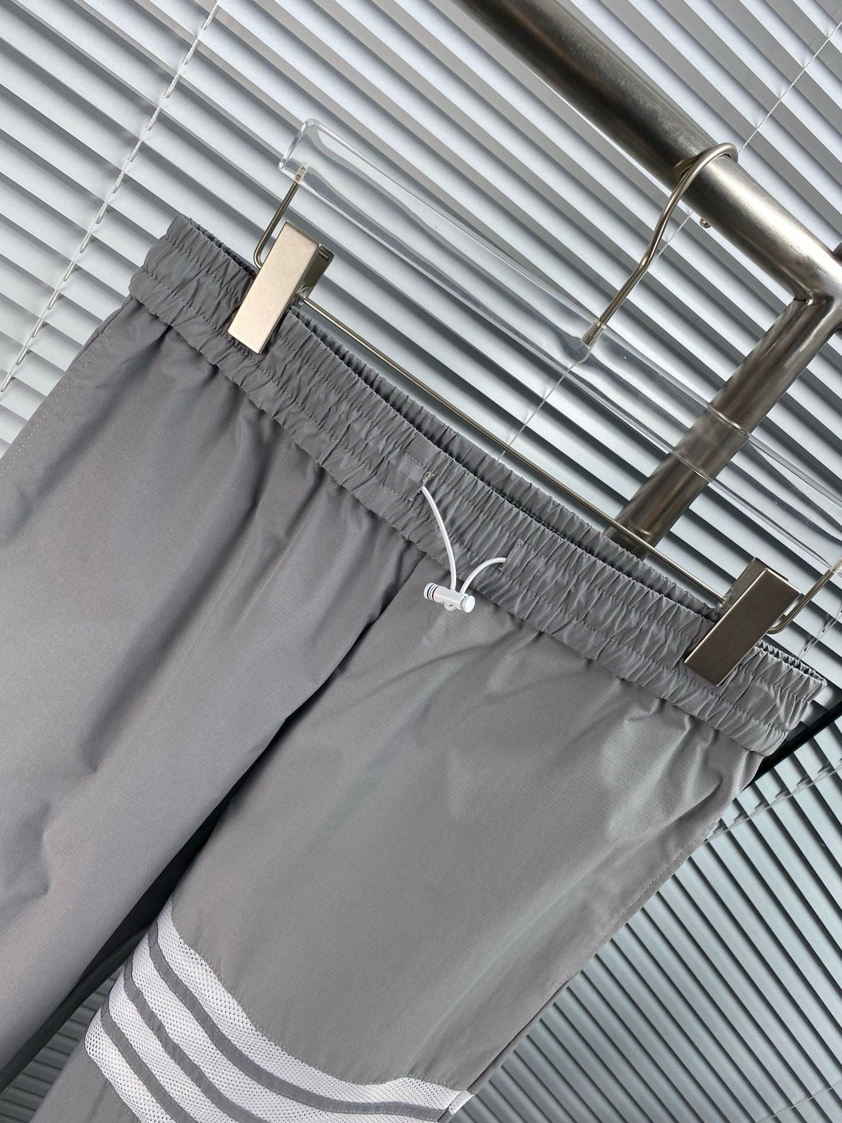 Grey Cotton Striped Cargo - Men's