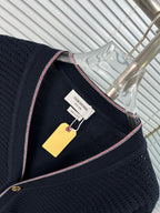 Grey Knit Cardigan - Men's