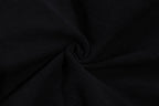 Black Cotton Graphic Pullover - Men's
