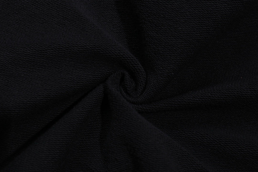 Black Cotton Graphic Pullover - Men's