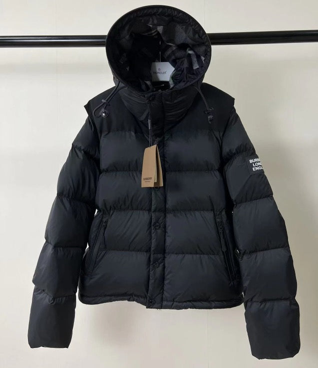Black Puffer Jacket - Men's