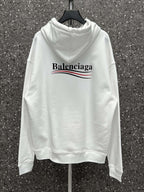 Black Cotton Chest Logo Pullover - Men's