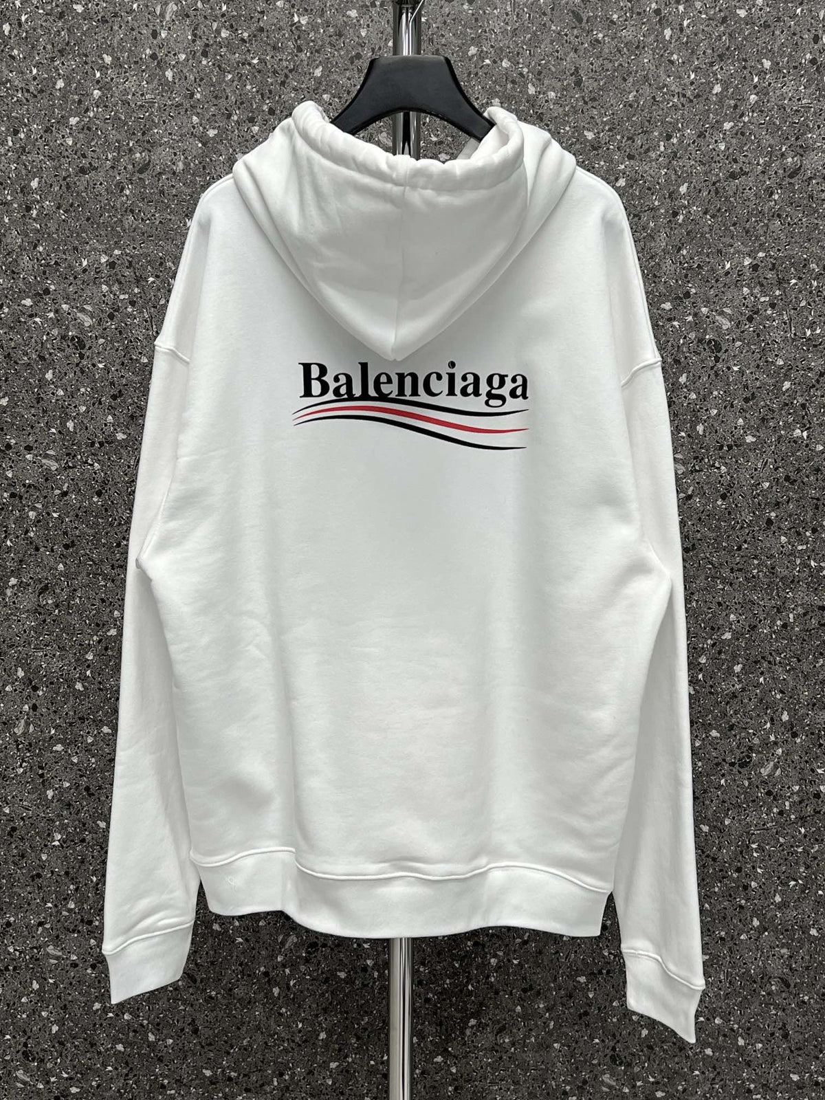 Black Cotton Chest Logo Pullover - Men's