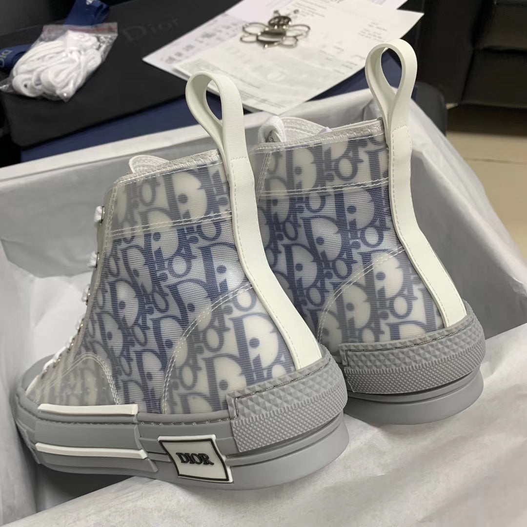 B23 High-Top Blue Oblique Sneakers