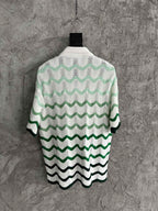 Green Wave Knit Shirt - Men's