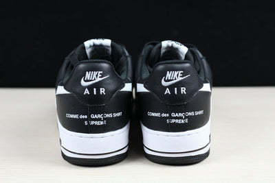 Black Leather White Midsole Low-Top - Men's