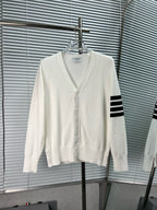 4-Bar Cardigan White - Men's
