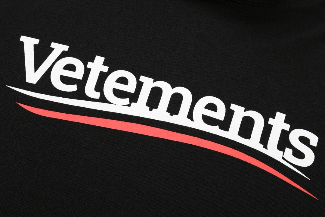 Black Cotton Logo Pullover - Men's