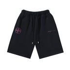 Black Cotton Rose Logo Drawstring - Men's