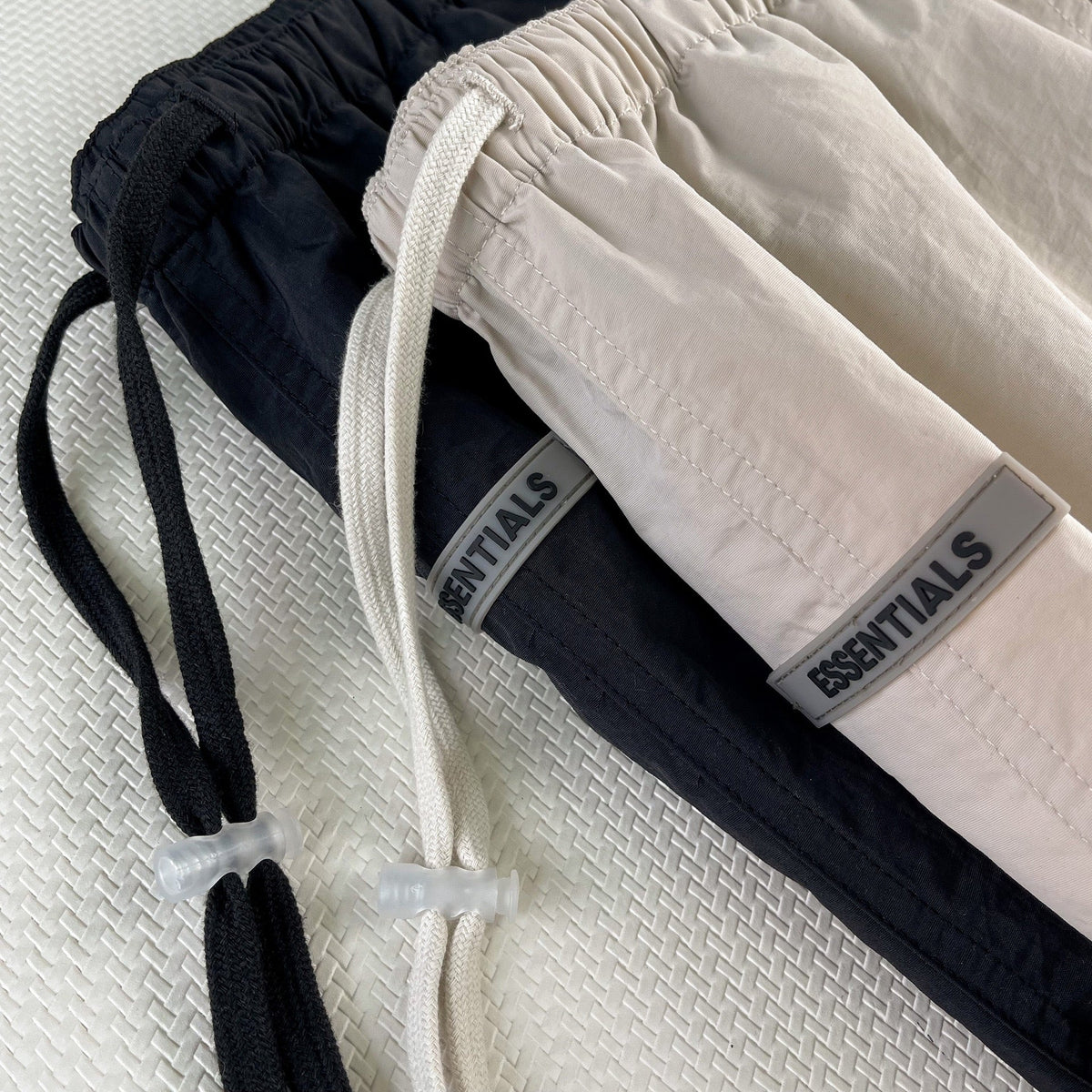 Grey Cotton Numeral Print Drawstring - Men's