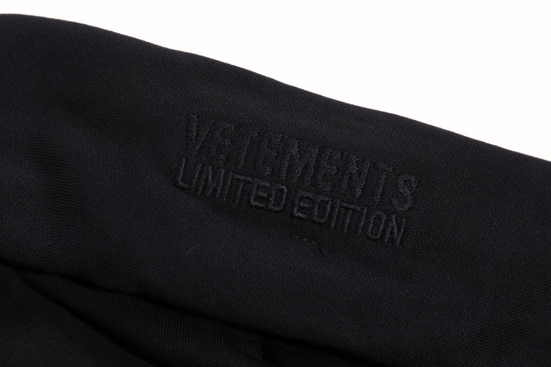Black Cotton Tonal Graphic Pullover - Men's