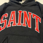 Navy Cotton Varsity Text Pullover - Men's
