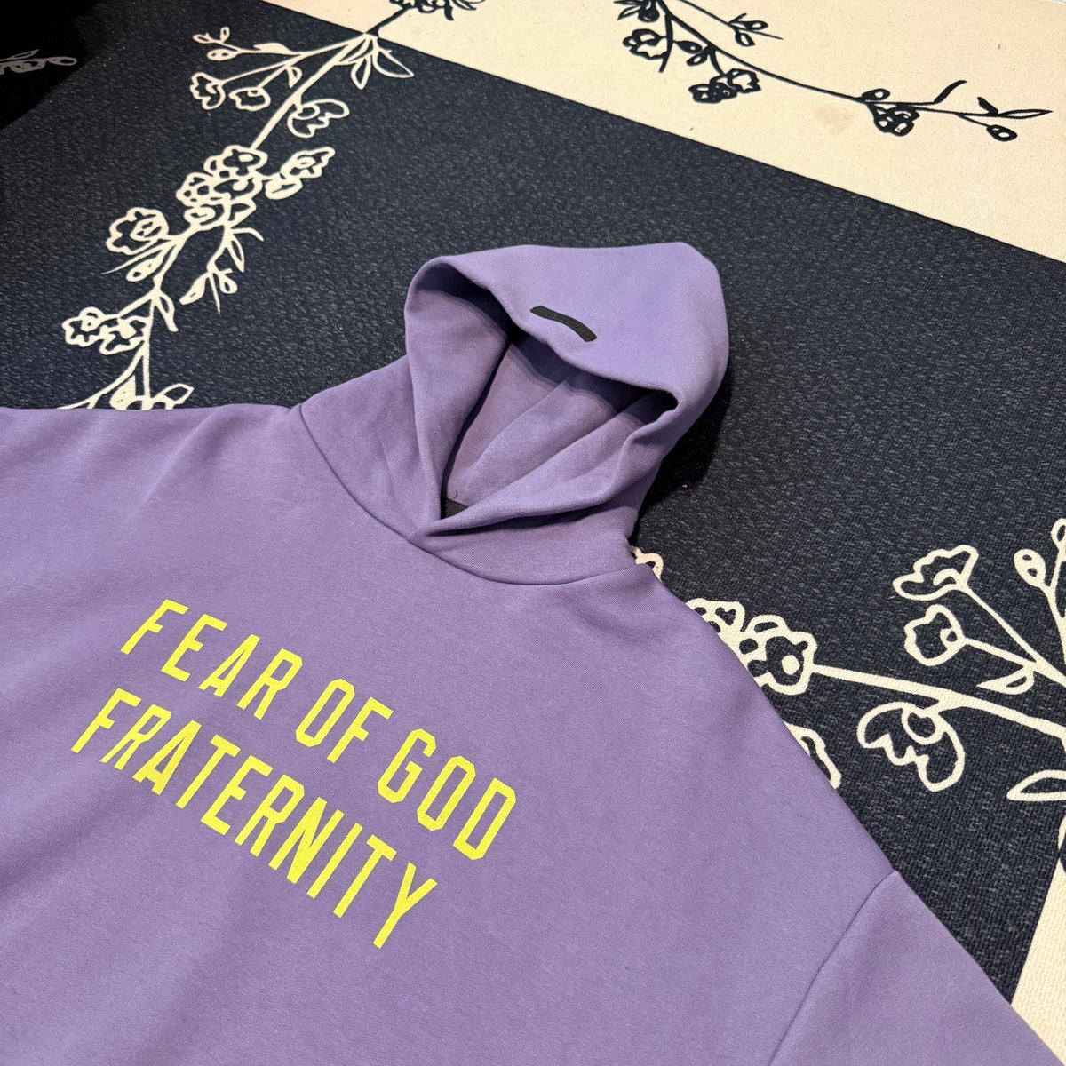 Pink Cotton Chest Text Pullover - Men's
