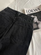 Black Denim Anagram Straight - Men's