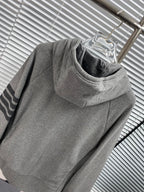Navy Cotton Plain Zip-Through - Men's