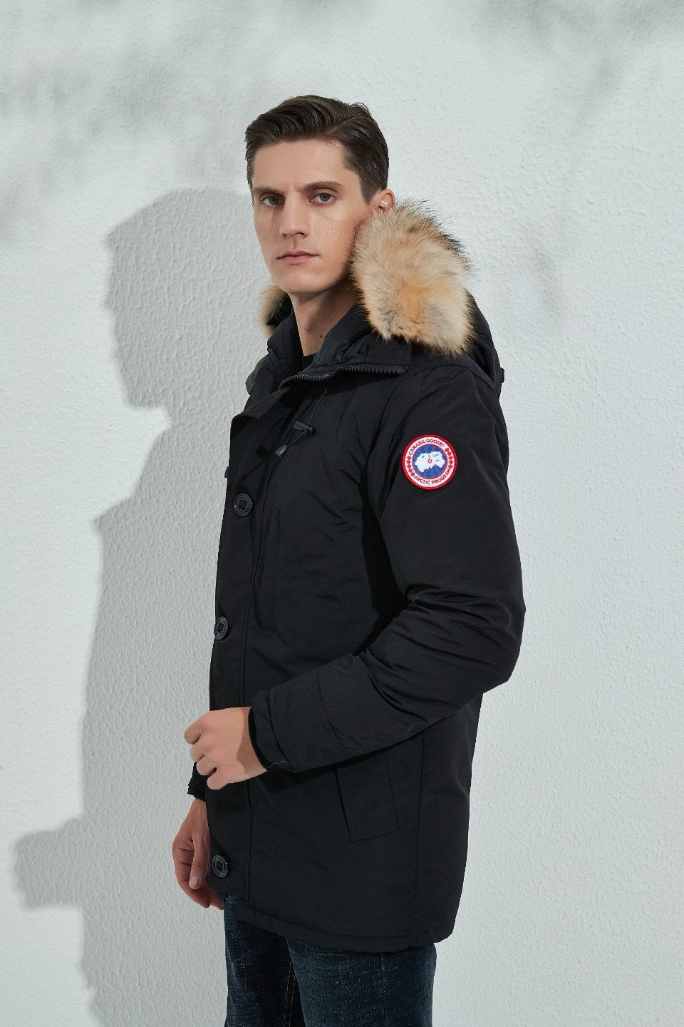 Black and Grey Parka - Men's