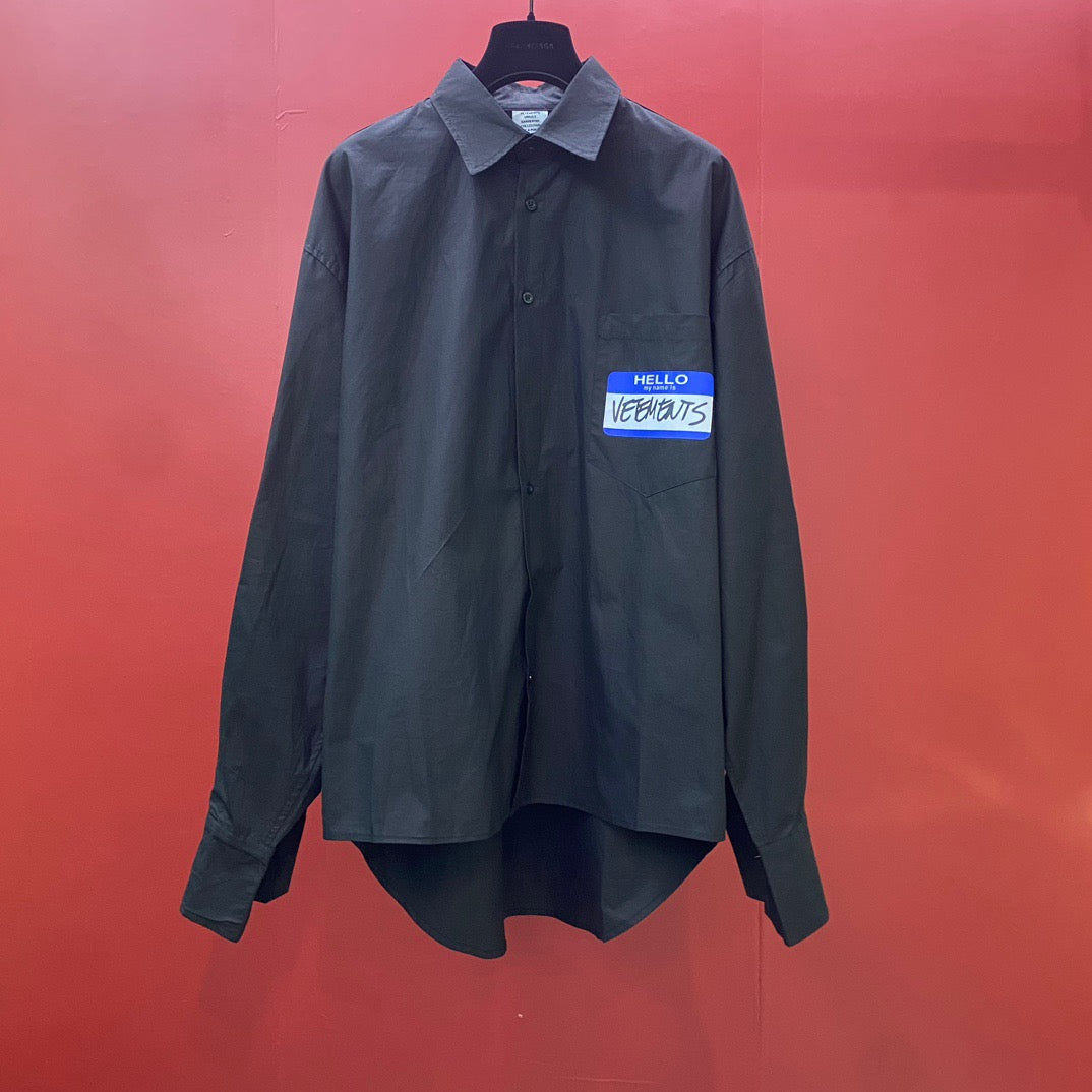 Navy Cotton Plain Long-Sleeve - Men's