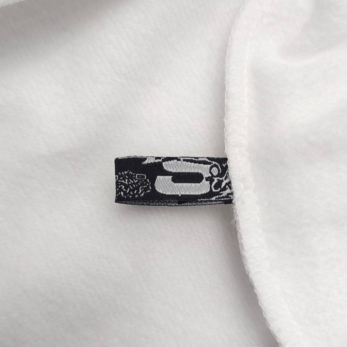 White Cotton Web Print Pullover - Men's