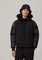 Black and White Puffer Jacket - Men's