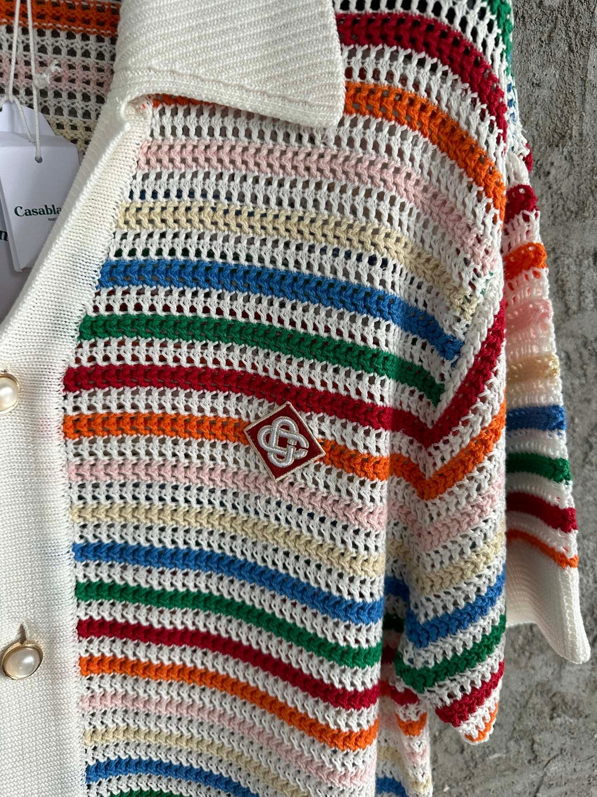 Multicolour Striped Knit Shirt - Men's