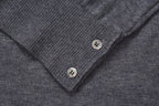Grey Wool Four-Bar Crewneck - Men's
