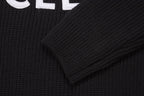 Black Cotton Bold Text Long-Sleeve - Men's