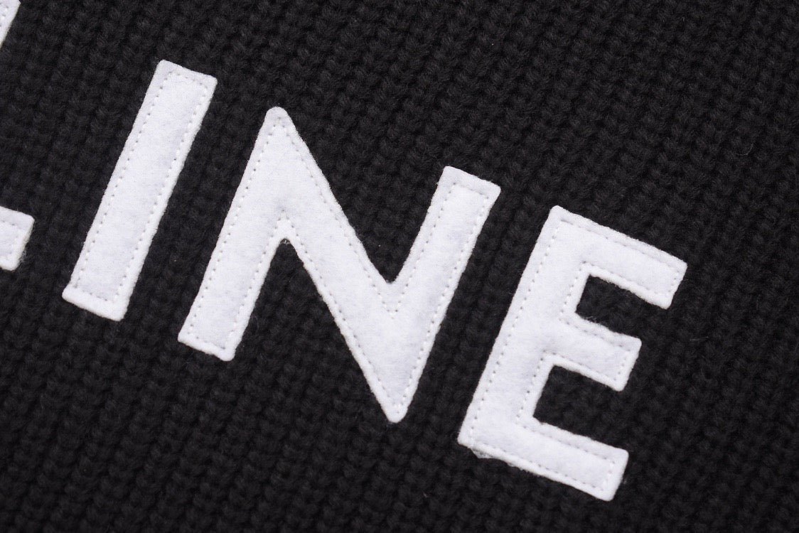 Black Cotton Bold Text Long-Sleeve - Men's