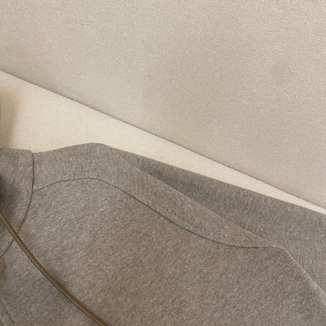 Grey Cotton Plain Zip-Through - Men's