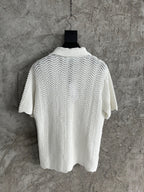White Knit Pointelle Short-Sleeve - Men's