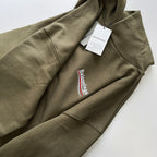 Olive Cotton Chest Logo Pullover - Men's