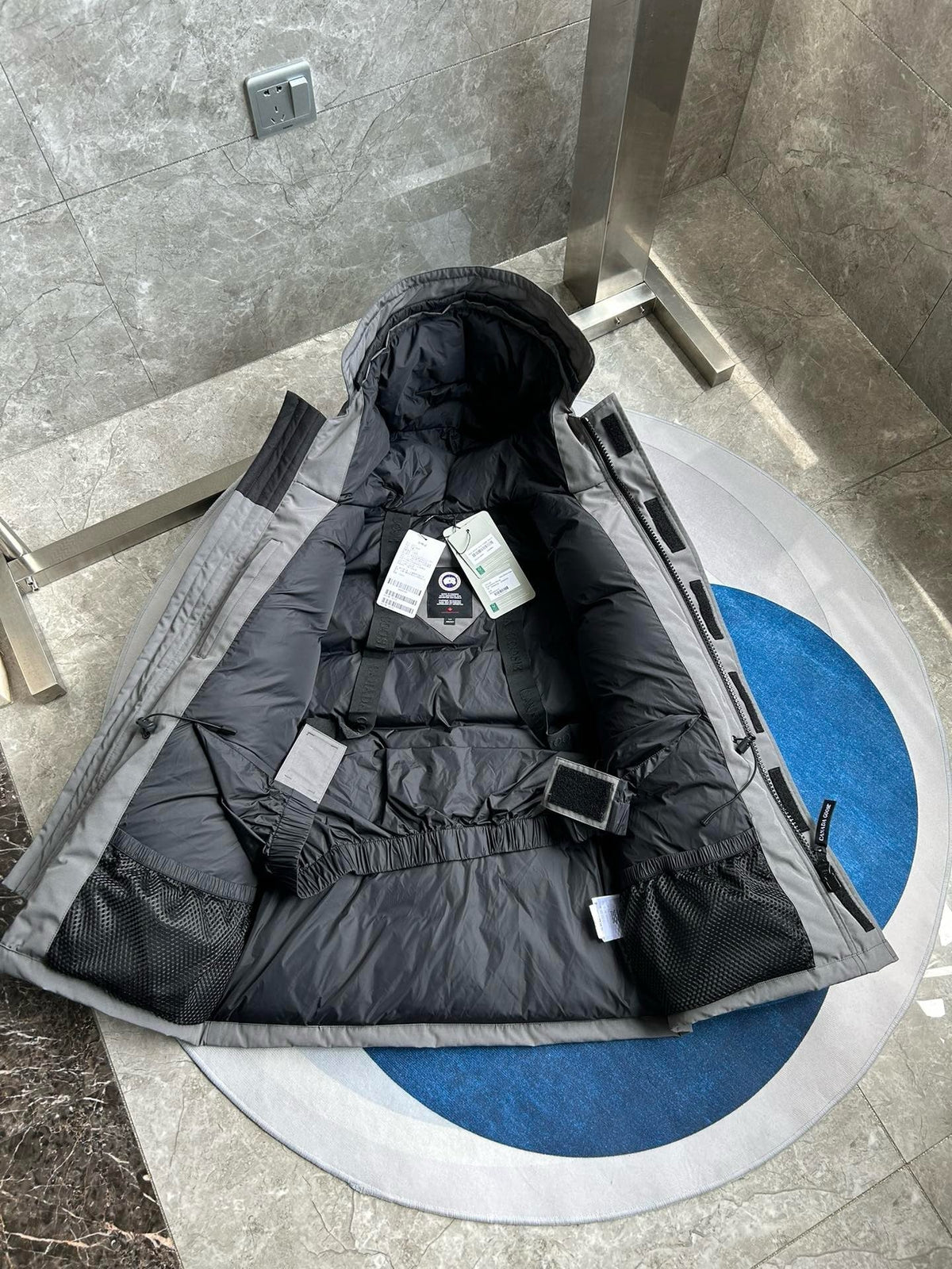 Black and White Parka - Men's