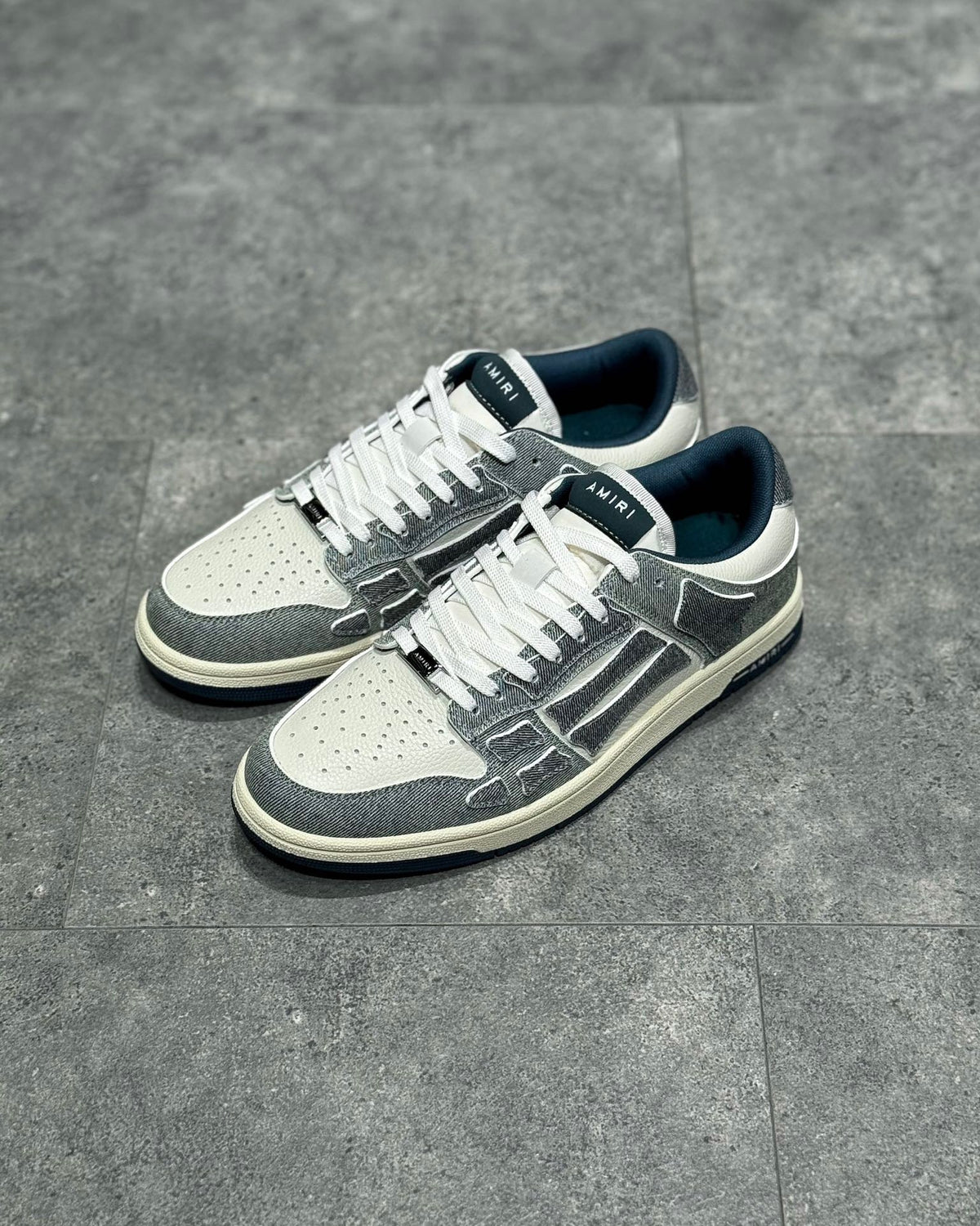 White and Grey Sneakers