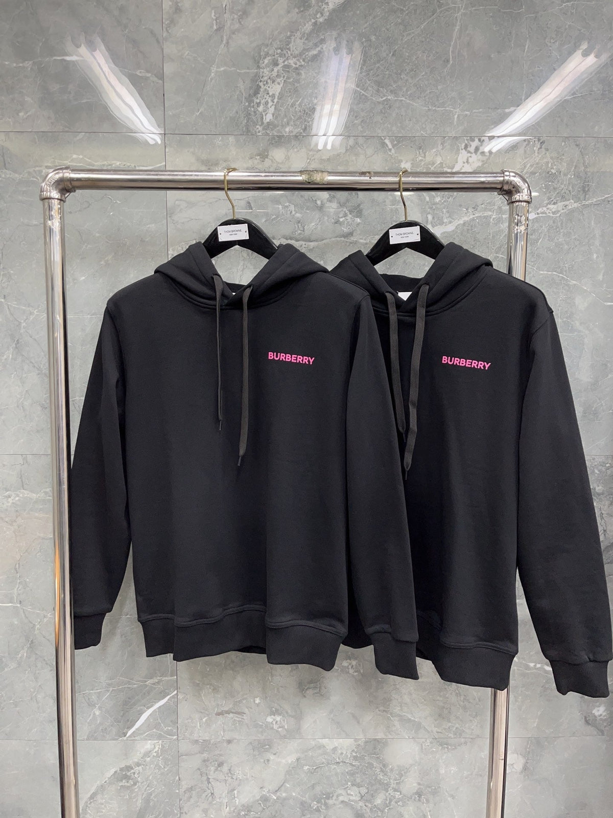 Small Pink Logo Hoodie - Men's