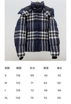 Navy Check Puffer Jacket - Men's