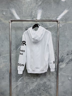 Black Cotton Text Print Pullover - Men's