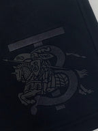 Navy Cotton Embossed Drawstring - Men's