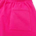 Pink Cotton Graphic Joggers - Men's