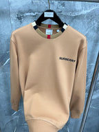 White Cotton Contrast Collar Crewneck - Men's