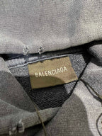 Navy Cotton Bold Text Pullover - Men's