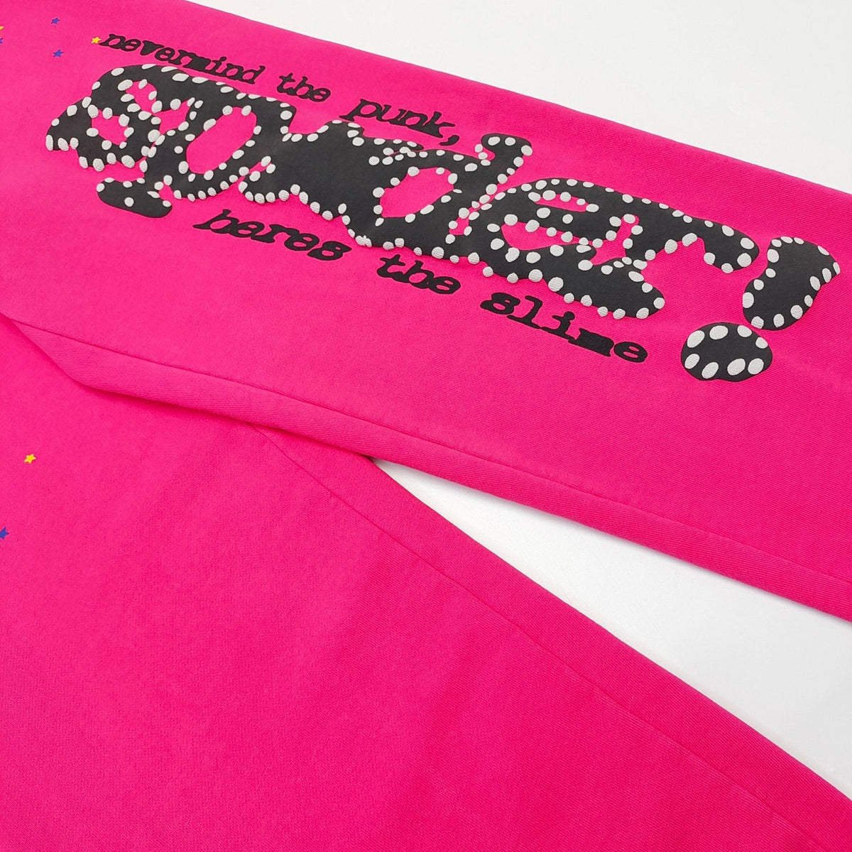 Pink Cotton Graphic Joggers - Men's