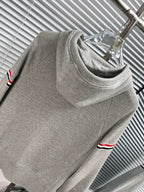 Navy Wool Armband Stripe Zip-Through - Men's
