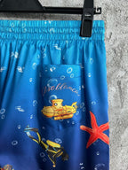 Underwater Print Silk Shorts - Men's