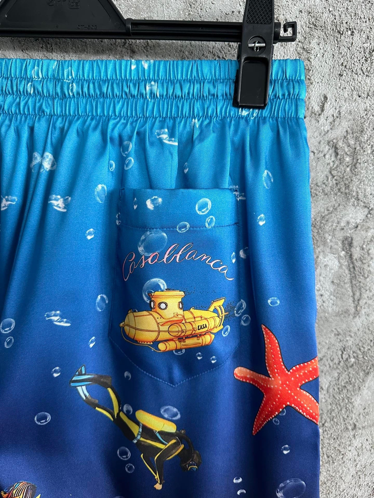Underwater Print Silk Shorts - Men's