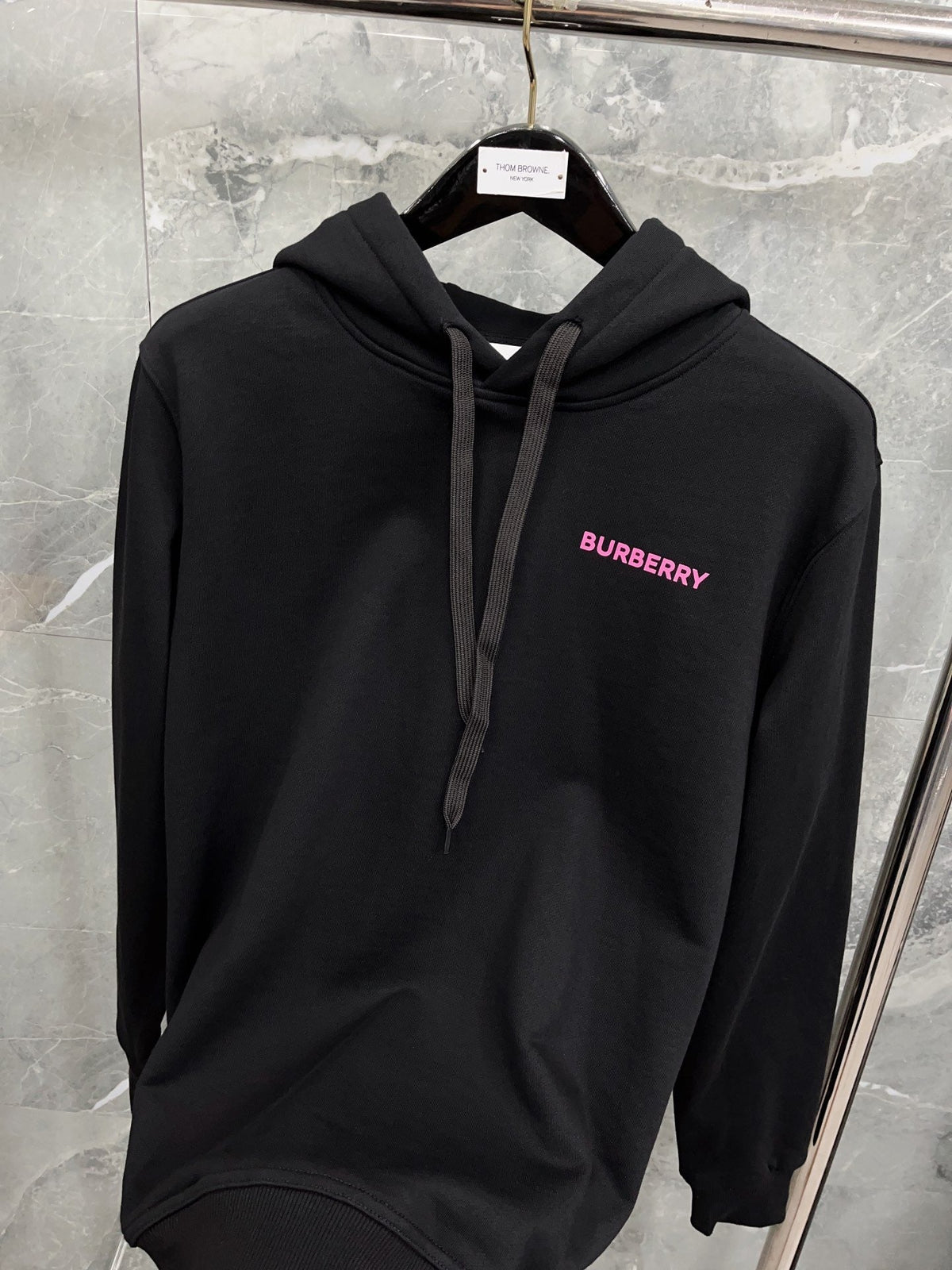Small Pink Logo Hoodie - Men's